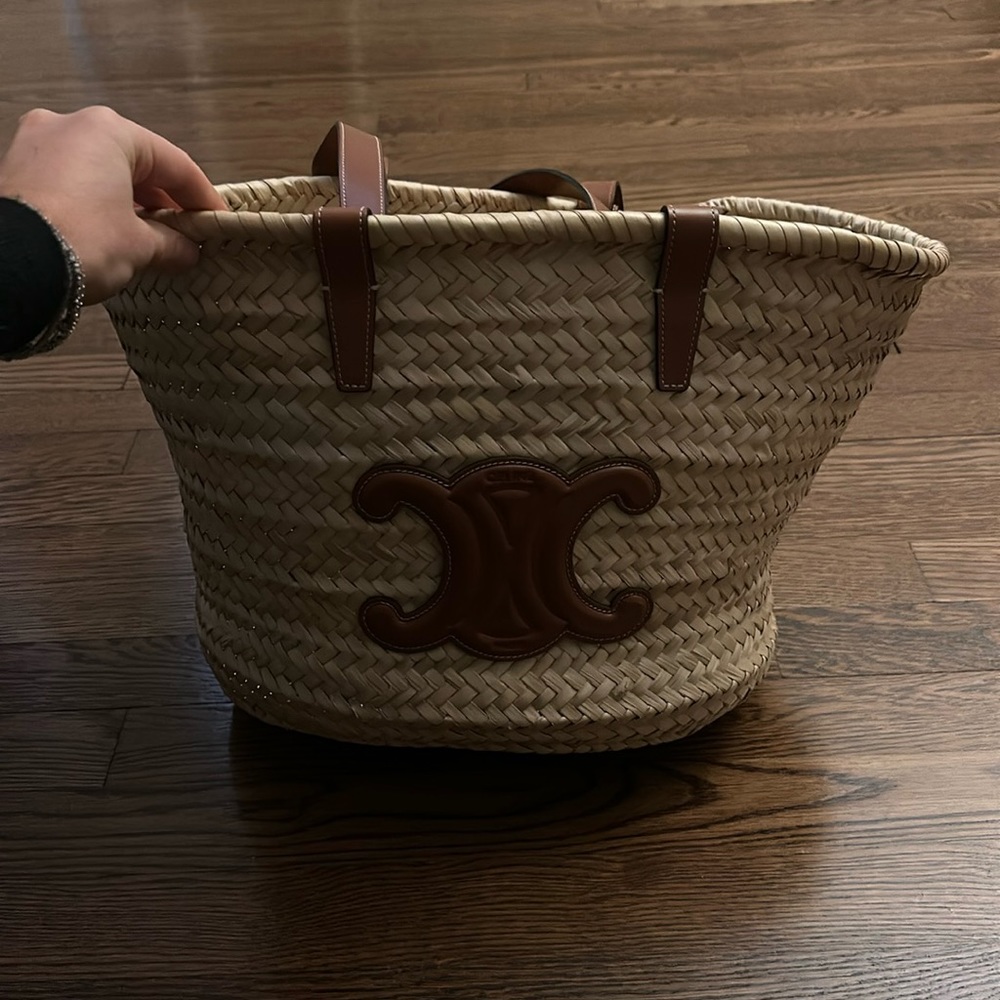 Celine large Rafia Triomphe bag
